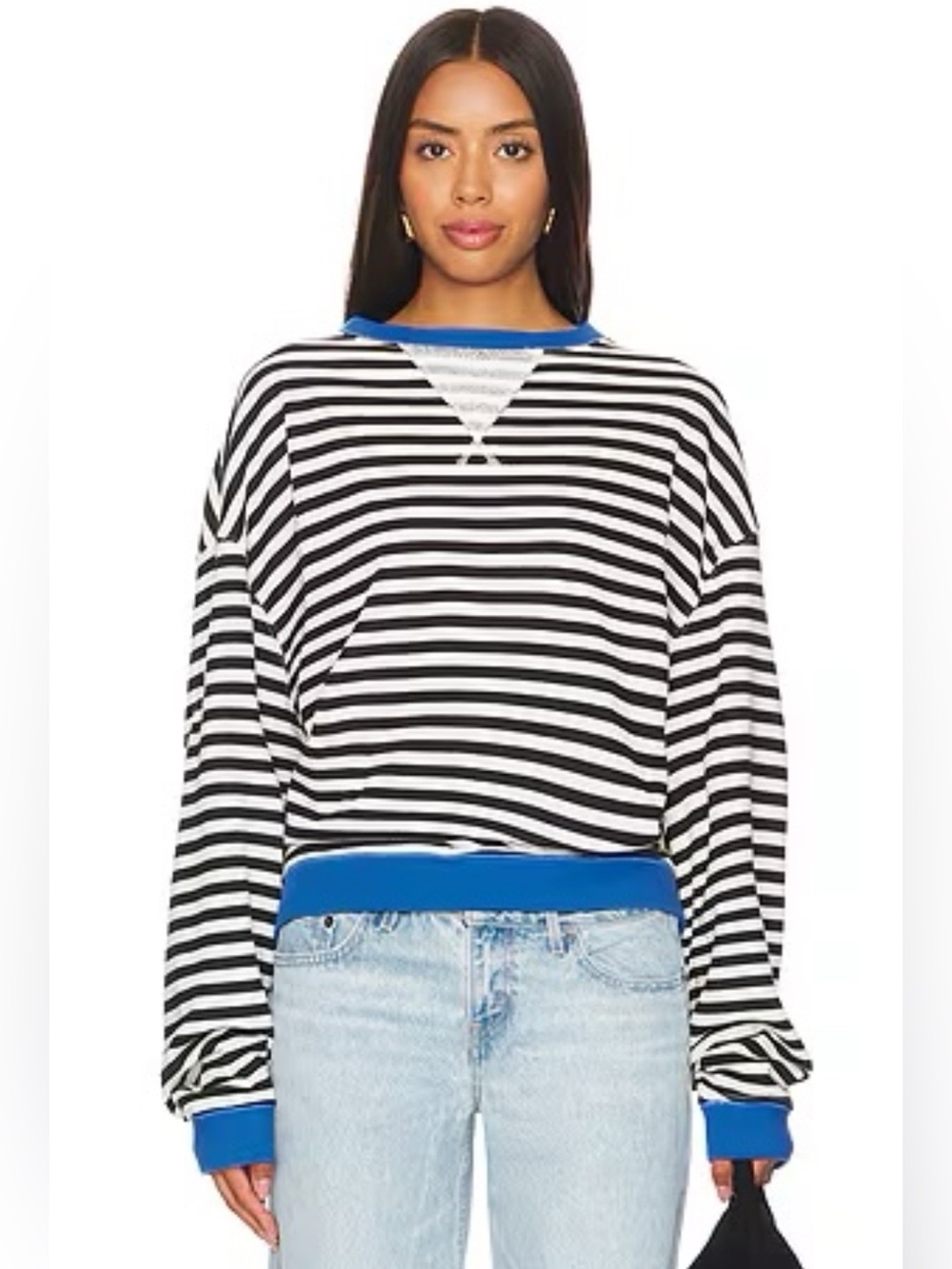 Free People Oversized Striped Long Sleeve